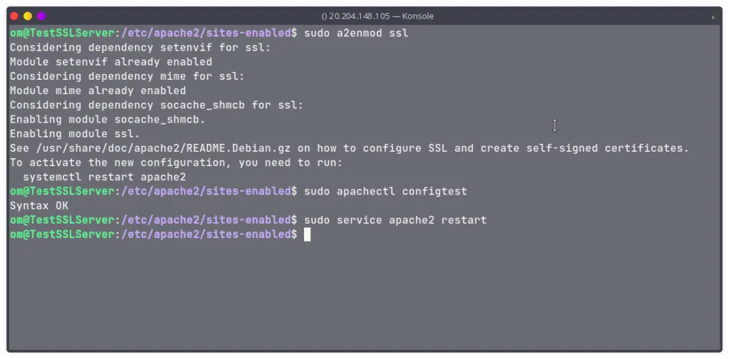 Apache Configurations on Linux Server