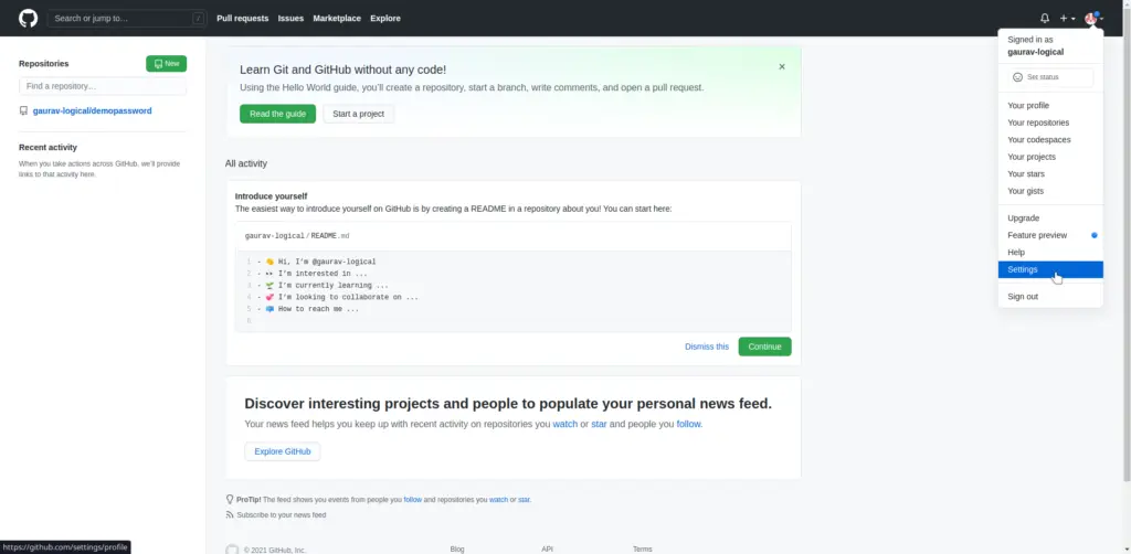 Github Repo Page