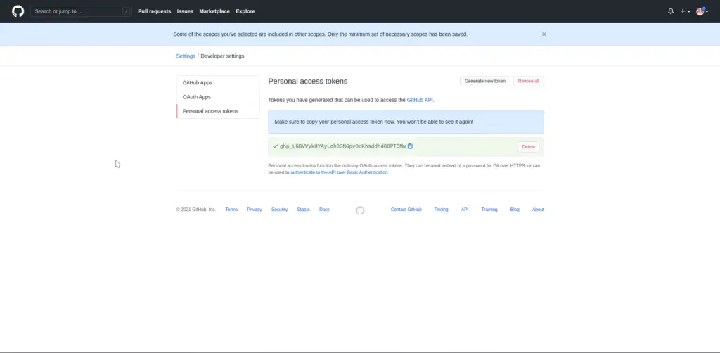 Setting up GitHub Personal Access Token - Ittwist