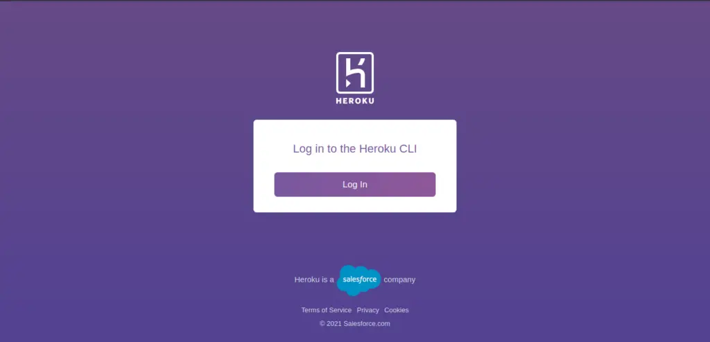 Login Page Heroku